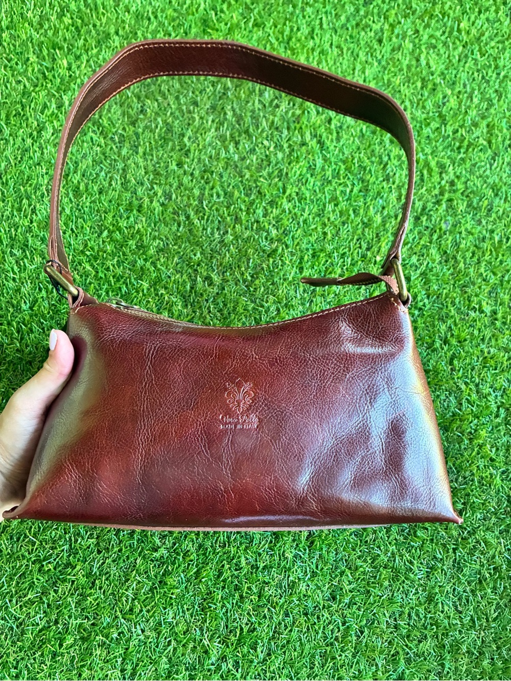 Handcrafted Brown Leather Shoulder Bag